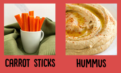 Carrot Sticks Hummus